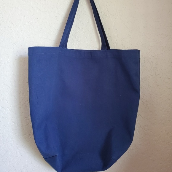 GAP "SEAS THE DAY" BLUE DENIM SHOPPING TOTE - Picture 2 of 7